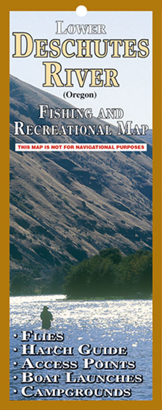 Gently used-LOWER DESCHUTES RIVER FISHING & RECREATION MAP by John Shewey