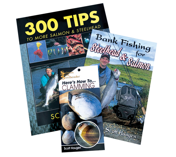 Haugen Collection-300 Tips to More Salmon & Steelhead, Bank Fishing for Steelhead & Salmon and Here's How to Clamming